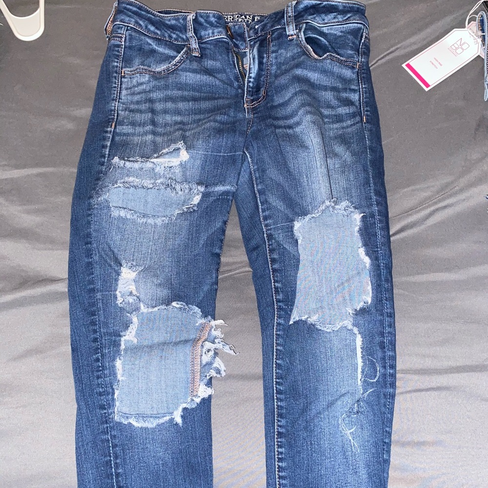 Distressed jeans